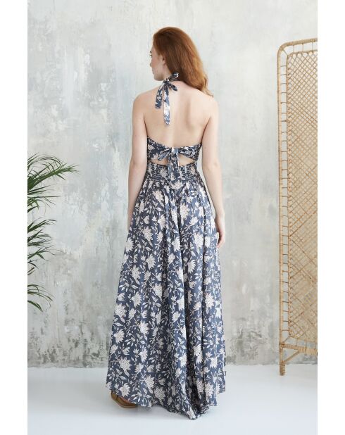 Maeva- 3 Sommerkleid aus Baumwolle in Batikblau