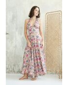 Maeva-1 Baumwollkleid mit Batikmuster in Rosa