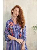 Blaues gestreiftes Baumwollkleid Bonita