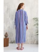 Blaues gestreiftes Baumwollkleid Bonita