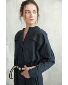 Bambou-2 schwarzes Baumwollkleid