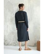 Bambou-2 schwarzes Baumwollkleid