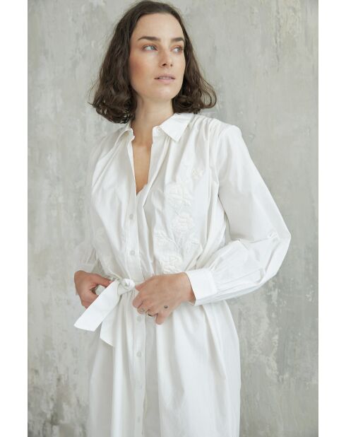 Weißes Keya Baumwollkleid