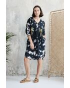 Schwarzes Baumwollkleid Jacy