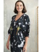 Schwarzes Baumwollkleid Jacy