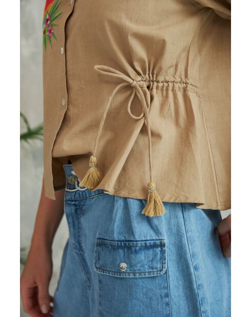 Beiges Baumwollhemd Waban-2