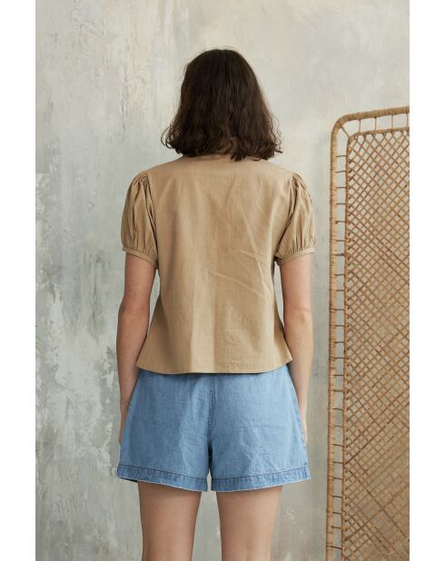 Beiges Baumwollhemd Waban-2