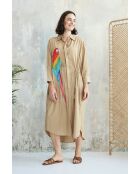 Beiges Baumwollkleid Tokala-2