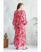 Kaili-1 rosafarbenes Sommerkleid