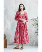 Luna-1 rosafarbenes Sommerkleid