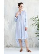 Blaues Hemdkleid Lolla Top 3 aus Baumwolle