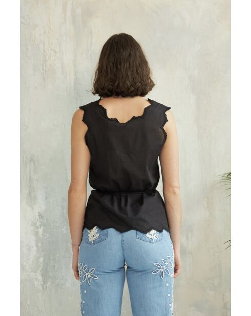 Dev-2 schwarzes Baumwolltop