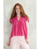 Rosafarbenes Hari-1 Top aus Baumwollgaze