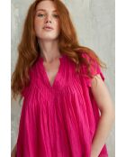 Rosafarbenes Hari-1 Top aus Baumwollgaze