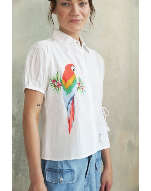 Wit hemd van katoen Waban-1