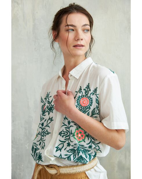 Camicia Chayton in cotone ecru