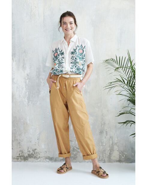 Camicia Chayton in cotone ecru