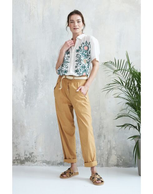 Camicia Chayton in cotone ecru