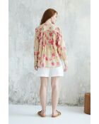 Beige katoenen hemd Meera-1 roses garden