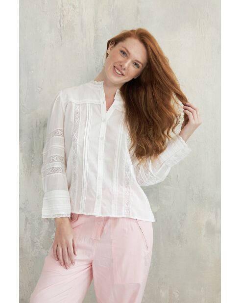 Wit overhemd van katoen Mala