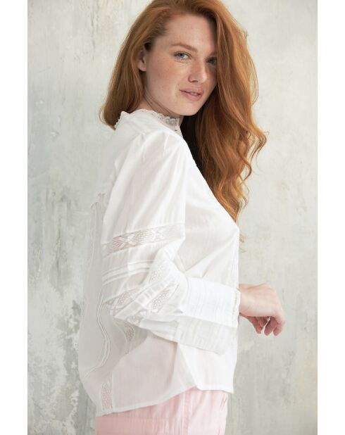 Wit overhemd van katoen Mala