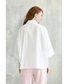 Weißes Flamingo-Baumwollhemd