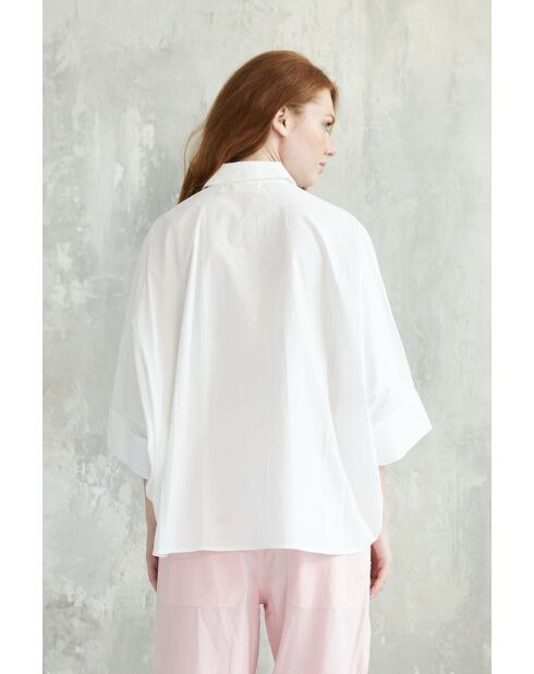 Wit overhemd van flamingo-katoen