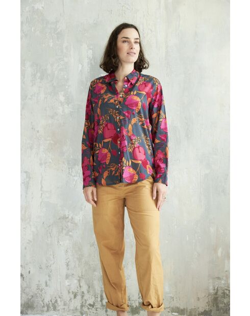 Camicia Christy in cotone melograno