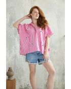 Top Leela Top-1 in cotone rosa