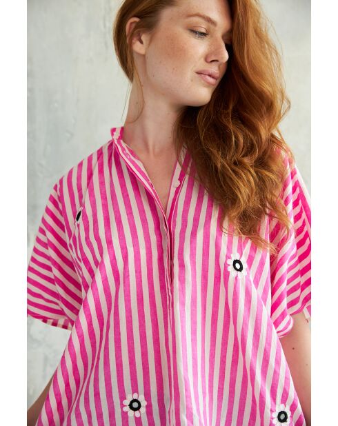 Top Leela Top-1 in cotone rosa