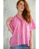 Top Leela Top-1 in cotone rosa