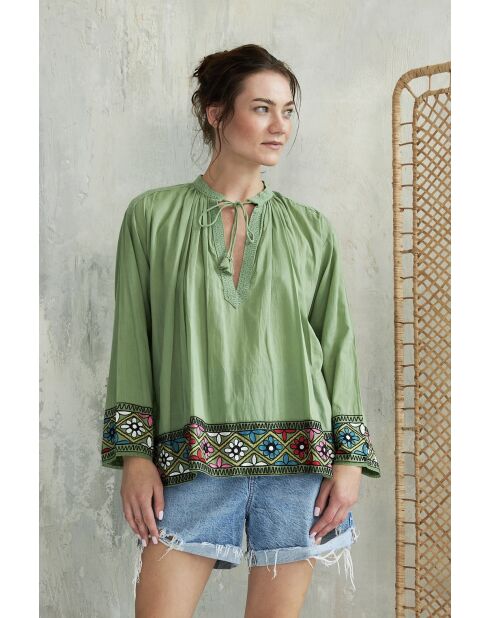 Top Reva in cotone kaki