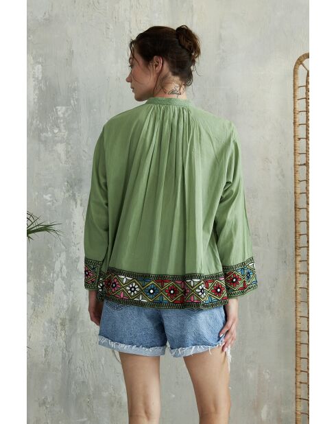 Top Reva in cotone kaki