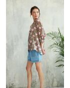 Shany-2 Sommer-Batik-Batik-Bohemd aus Baumwolle