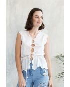 Dev-1 weißes Baumwolltop