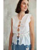 Dev-1 weißes Baumwolltop