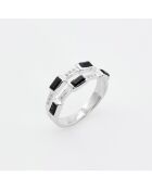 Silberring Liana, schwarzer Onyx und Zirkonoxid