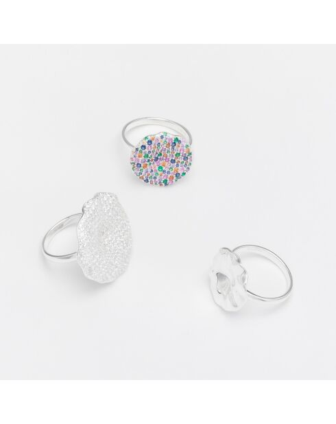 Anillo de plata Cleophee Zircons