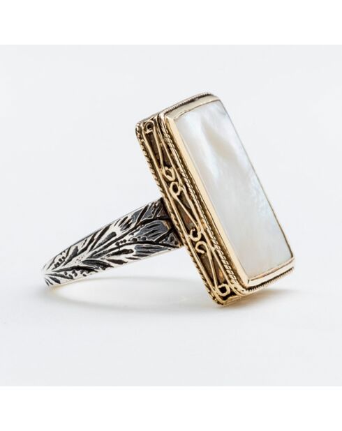 Bague en argent et laiton R5904