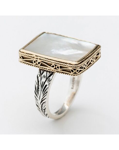 Bague en argent et laiton R5904