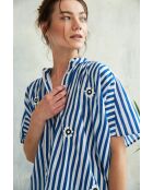 Leela Top-2 blaues Baumwolltop