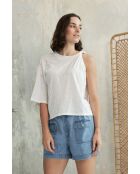 Rosie wit katoenen t-shirt