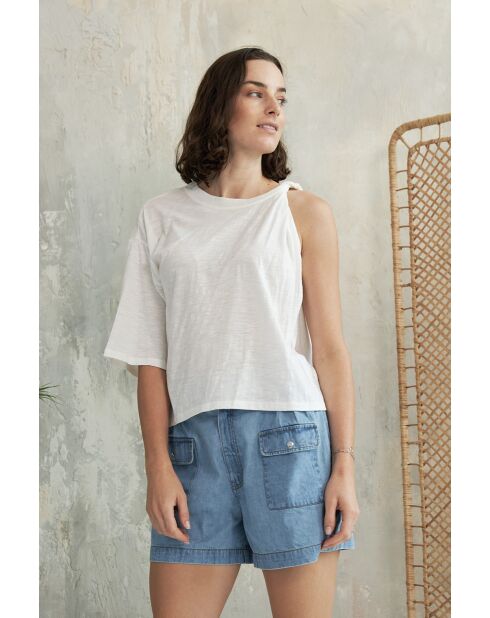 Rosie wit katoenen t-shirt