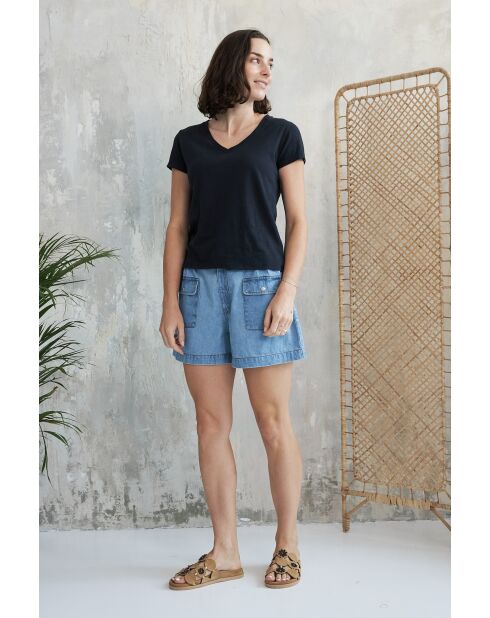 Roxane Baumwoll-T-Shirt- 4 schwarz