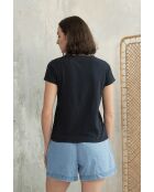 Roxane Baumwoll-T-Shirt- 4 schwarz