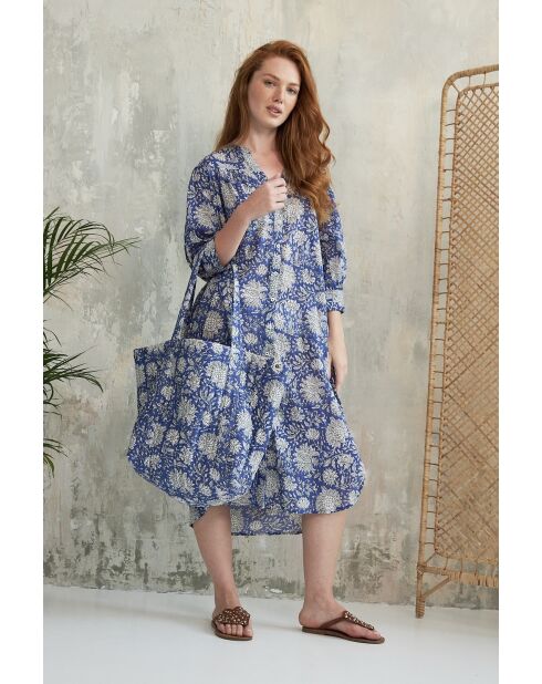 Bolsa de algodón Keena con flores de Jodhpur