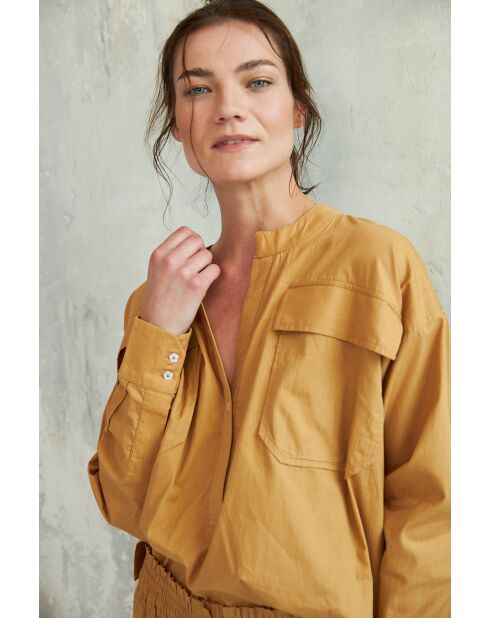 Beiges Baumwolltop Boby-2