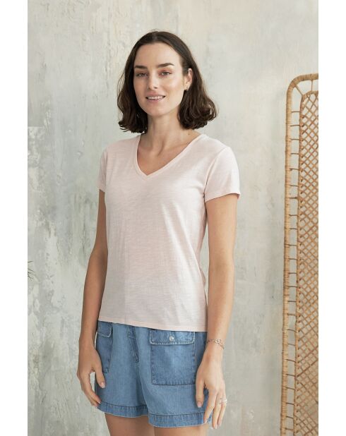 T-shirt Roxane in cotone - 3 rosa