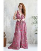 Violettes Baumwollkleid Aiyana-2 Roses Garden