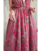 Violettes Baumwollkleid Aiyana-2 Roses Garden